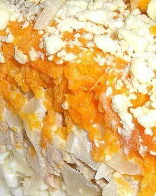 Салат Мимоза с сыром и яблоками