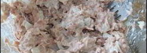 салат мимоза с тунцом. Шаг 4