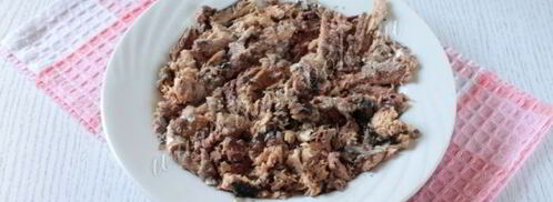 салат мимоза с яблоком. Шаг 6