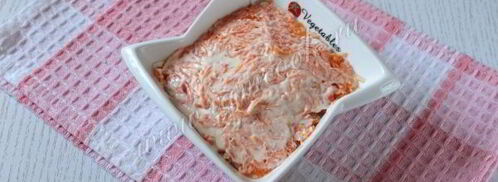 салат мимоза с яблоком. Шаг 11