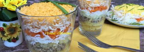 салат мимоза. Шаг 8