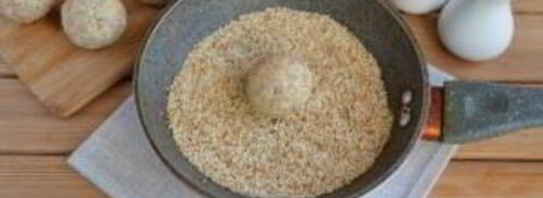 салатные шарики мимоза. Шаг 8