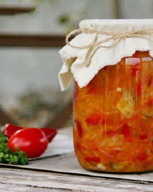 Салат на зиму с огурцами и помидорами