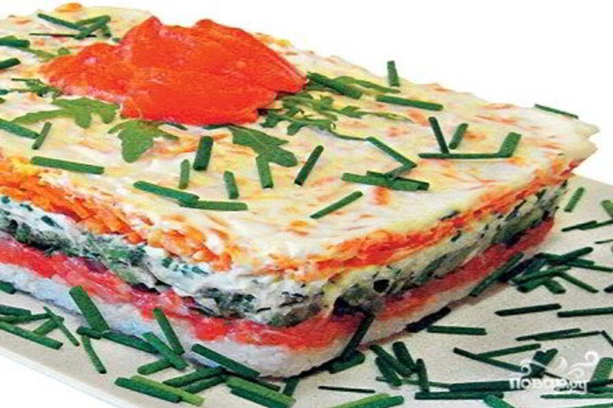 Рецепт красной рыбы под шубой салат