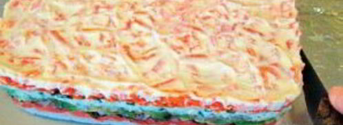 красная рыба под шубой салат. Шаг 9