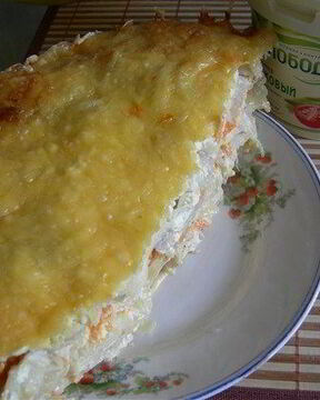 Куриное филе под шубой с картофелем