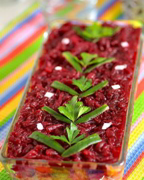 Постный салат Селедка под шубой