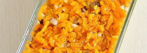 постный салат селедка под шубой. Шаг 6