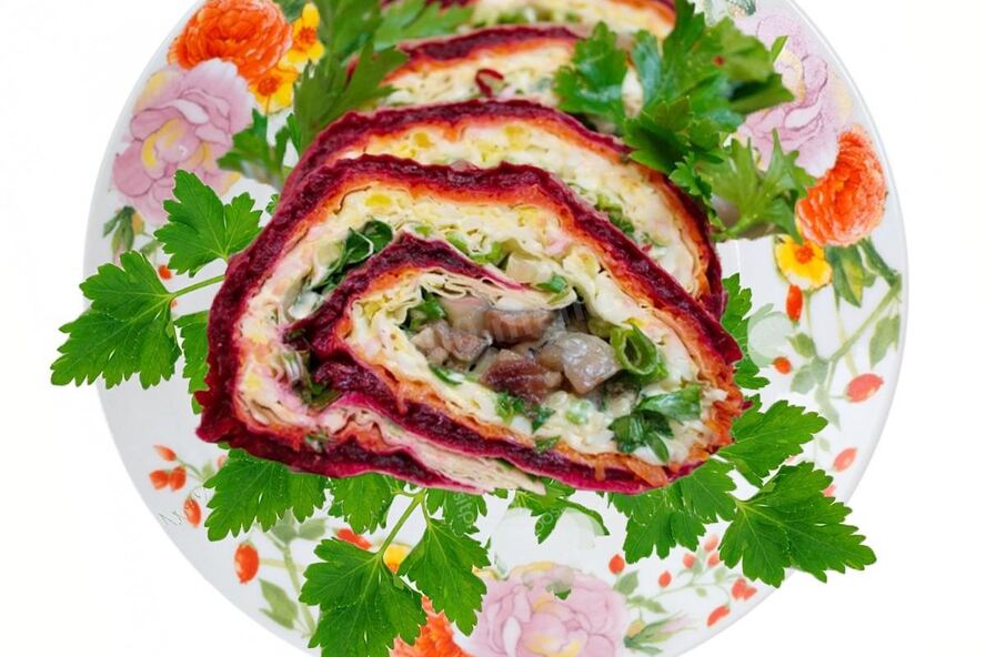 Рецепт рулета сельдь под шубой в лаваше