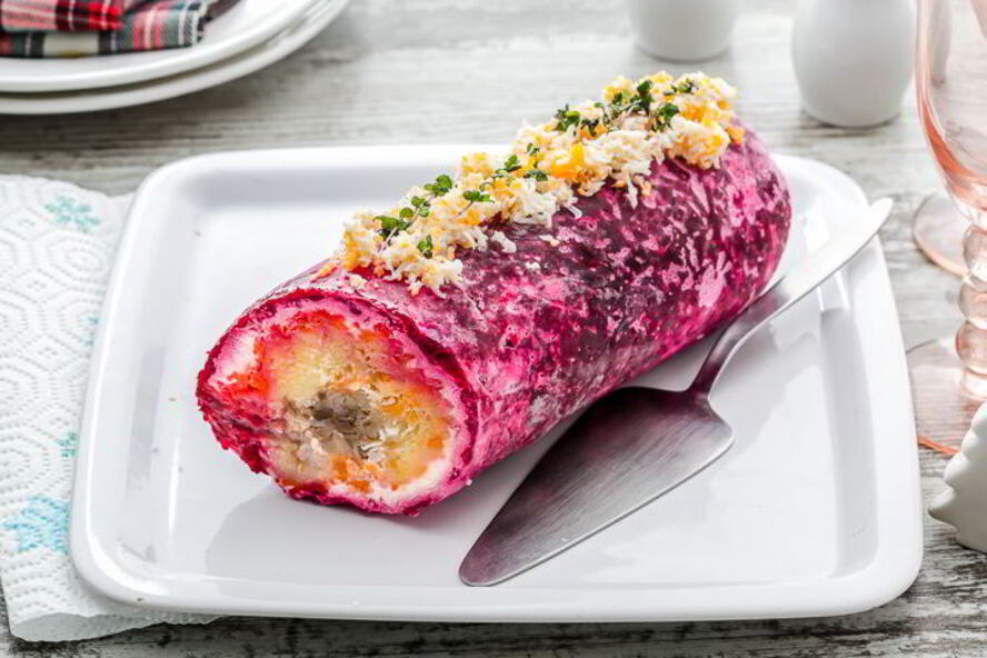 Рецепт рулета селедка под шубой