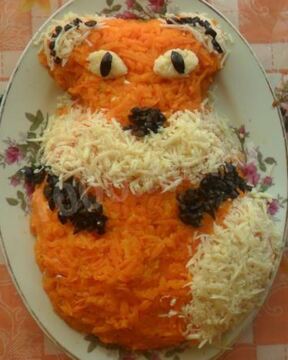 Салат Лисичка с грибами под шубой