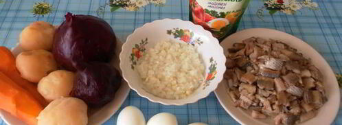 салат сельдь под шубой. Шаг 8