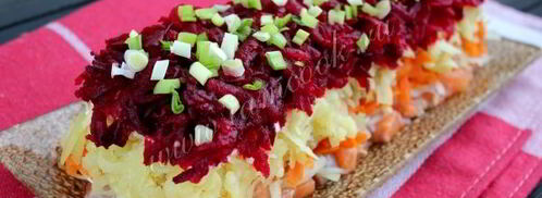 салат семга под шубой. Шаг 11