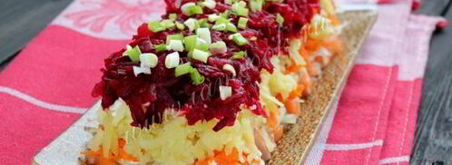 салат семга под шубой. Шаг 12