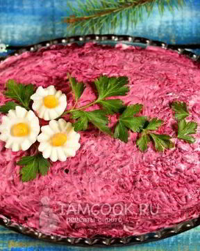 Салат скумбрия под шубой