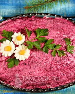 Салат скумбрия под шубой