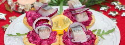 сельдь под шубой в картофельных тарталетках. Шаг 7