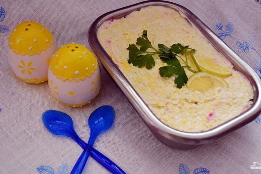 Рецепт селедки под шубой с плавленным сыром