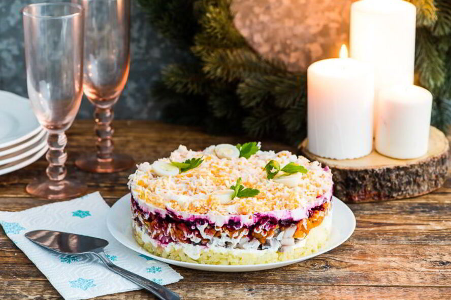 Рецепт селедки под шубой с яблоком