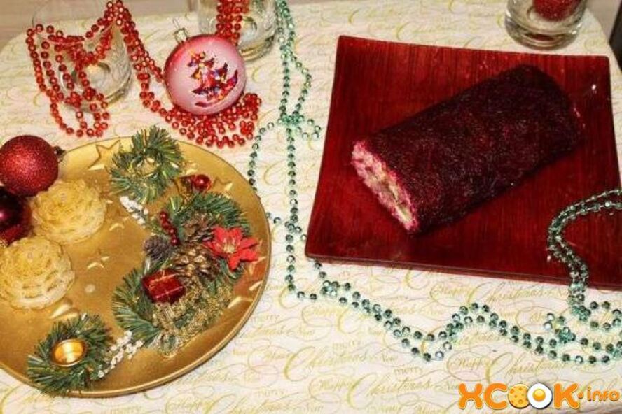 Рецепт селедки под шубой, свернутая рулетом