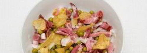 салат с чипсами и ветчиной. Шаг 6