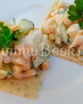 Салат с кальмарами Волшебная сказка