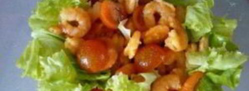 салат с креветками и помидорами черри. Шаг 8