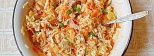 салат с курицей и дайконом. Шаг 7