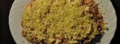 салат с виноградом и копченой курицей. Шаг 9