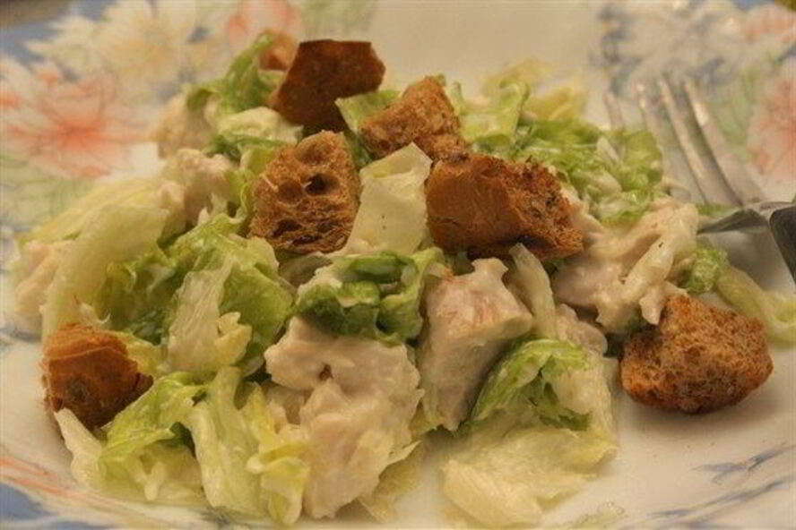 Рецепт низкокалорийного салата цезарь