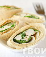 Роллы из лаваша Цезарь