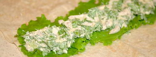 роллы из лаваша цезарь. Шаг 4