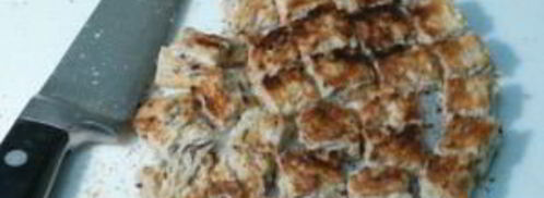 салат цезарь с беконом. Шаг 4