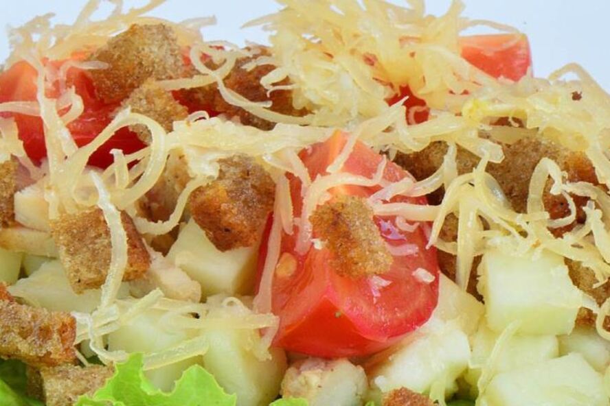 Рецепт салата цезарь с фетой