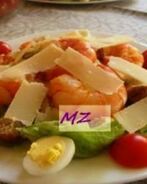 Салат Цезарь с креветками