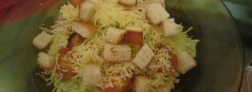 салат цезарь с курицей. Шаг 13