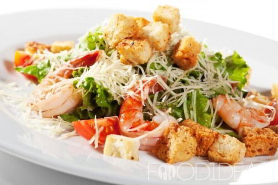 Рецепт цезаря с креветками