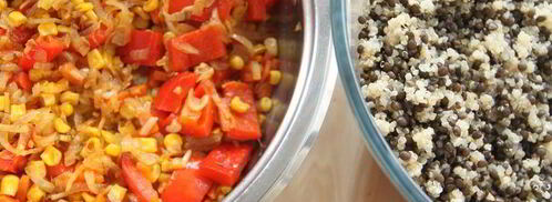 тeплый салат с черной чечевицей и киноа. Шаг 10