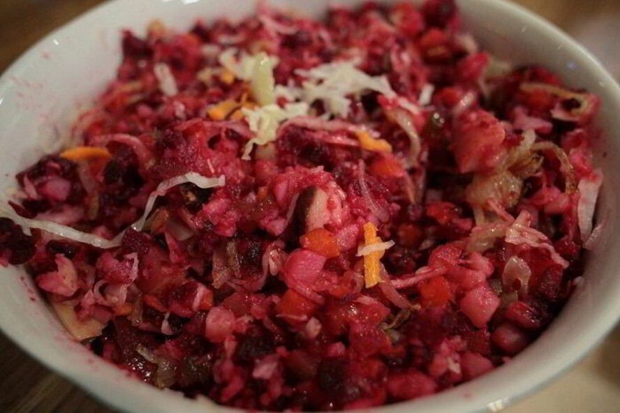 Рецепт литовского винегрета с грибами