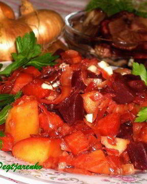 Овощное рагу Горячий винегрет