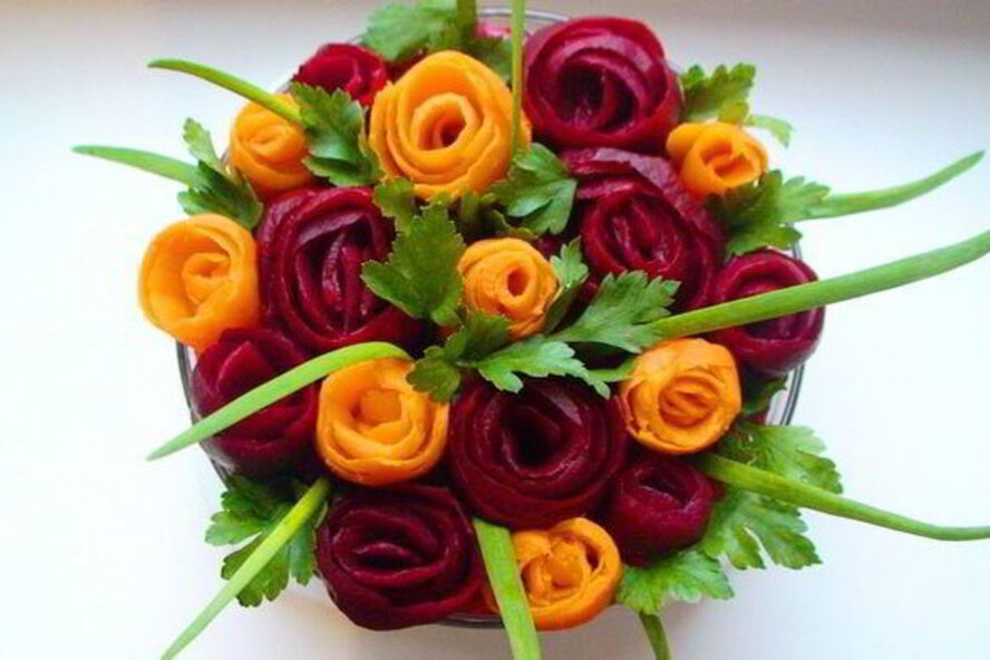 Рецепт салата розарий