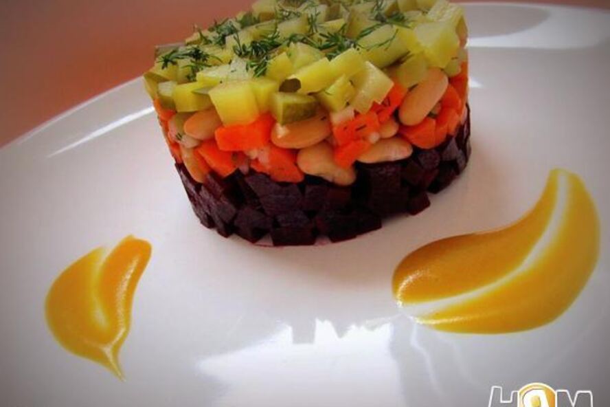 Рецепт салата винегрет под одноименным соусом