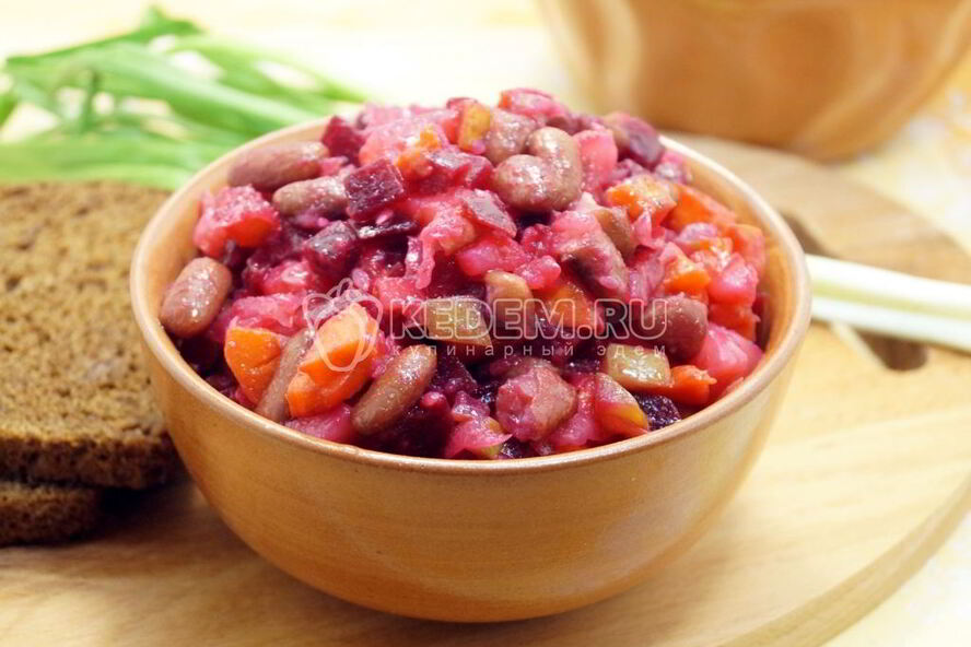 Рецепт винегрета классического с фасолью