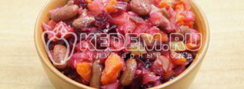 винегрет классический с фасолью. Шаг 8