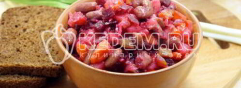 винегрет классический с фасолью. Шаг 9