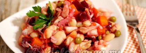 винегрет с фасолью. Шаг 10