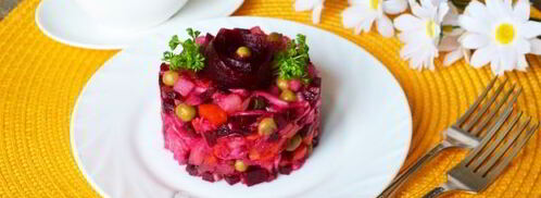 винегрет с горошком и капустой. Шаг 21