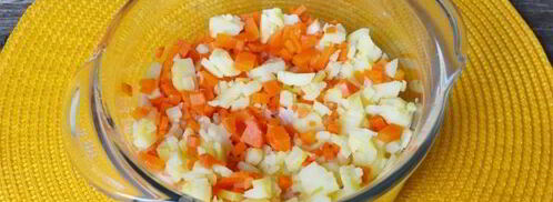 винегрет с горошком и капустой. Шаг 13