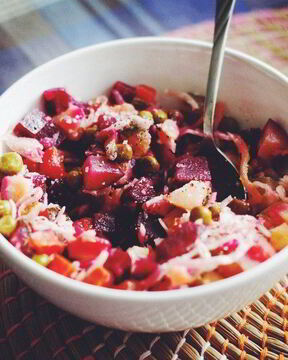 Винегрет с квашеной капустой