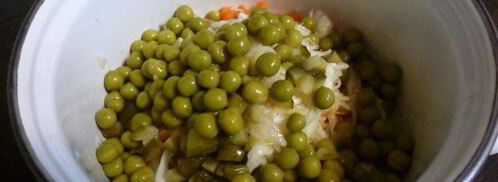 винегрет с соленой сельдью. Шаг 6